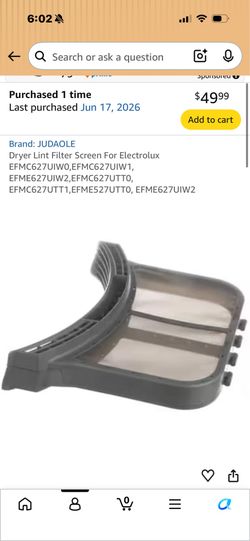 Dryer Lint Filter Screen For Electrolux