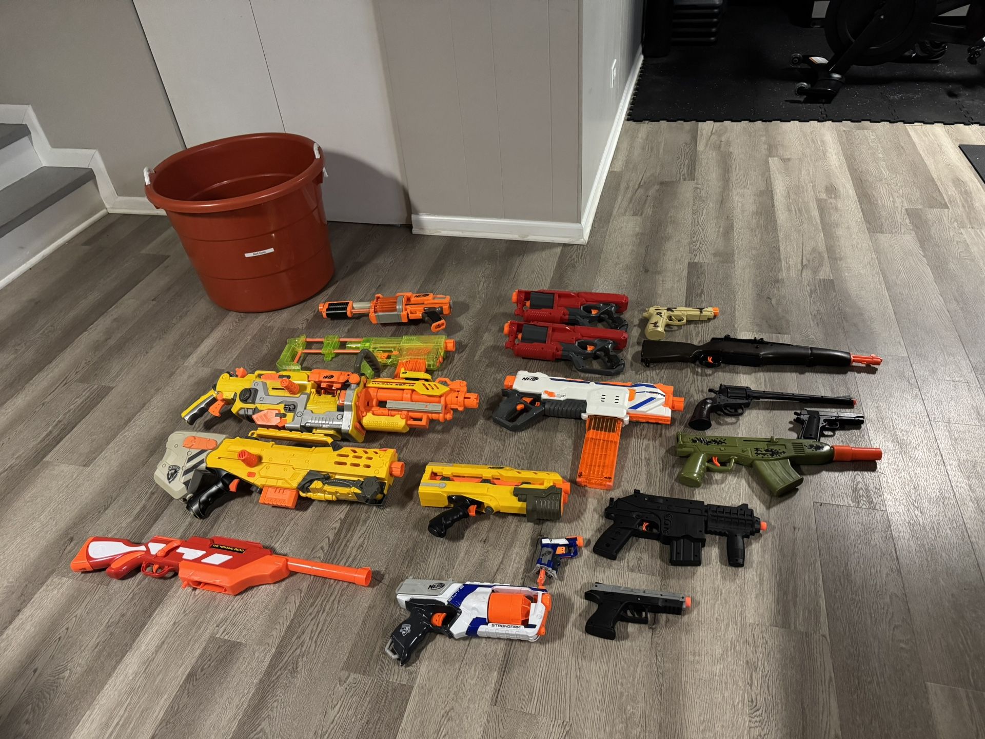 Bucket of Toy Guns- Mostly Nerf