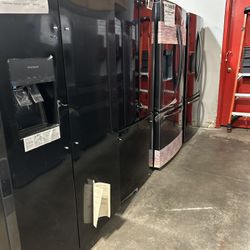 36” Inch Black Refrigerators - Open Box New