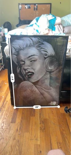 Framed Marilyn Monroe Tattoo Art Print by James Danger Harvey - 25x37 Glass Frame