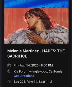 2 Melanie Martinez Tickets