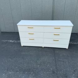 Nee Dresser Six Drawer With Gold Handles