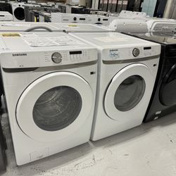 New Washer Dryer Set White Stackable 1 Year Warranty 