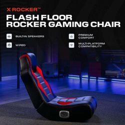 X Rocker Flash Floor Rocker Gaming Chair with speakers.
