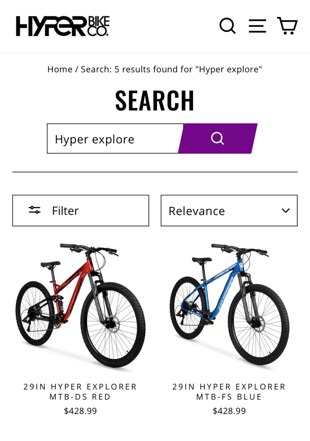 Brand New 29β Hyper Explorer Mountain Bike