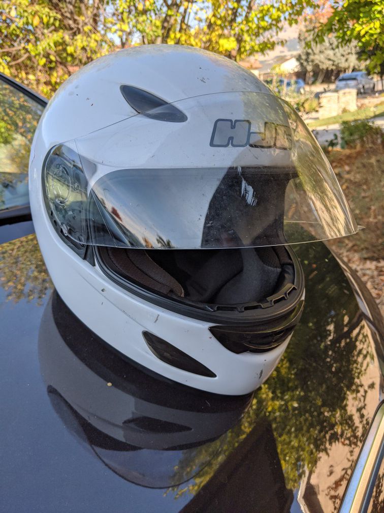 Large HJC motorcycle helmet