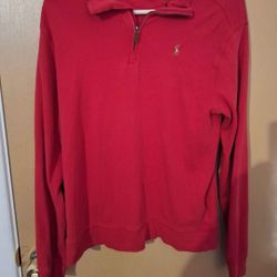 Ralph Lauren Polo Women's Pullover Quarter Zip Fleece Jacket Size XL 