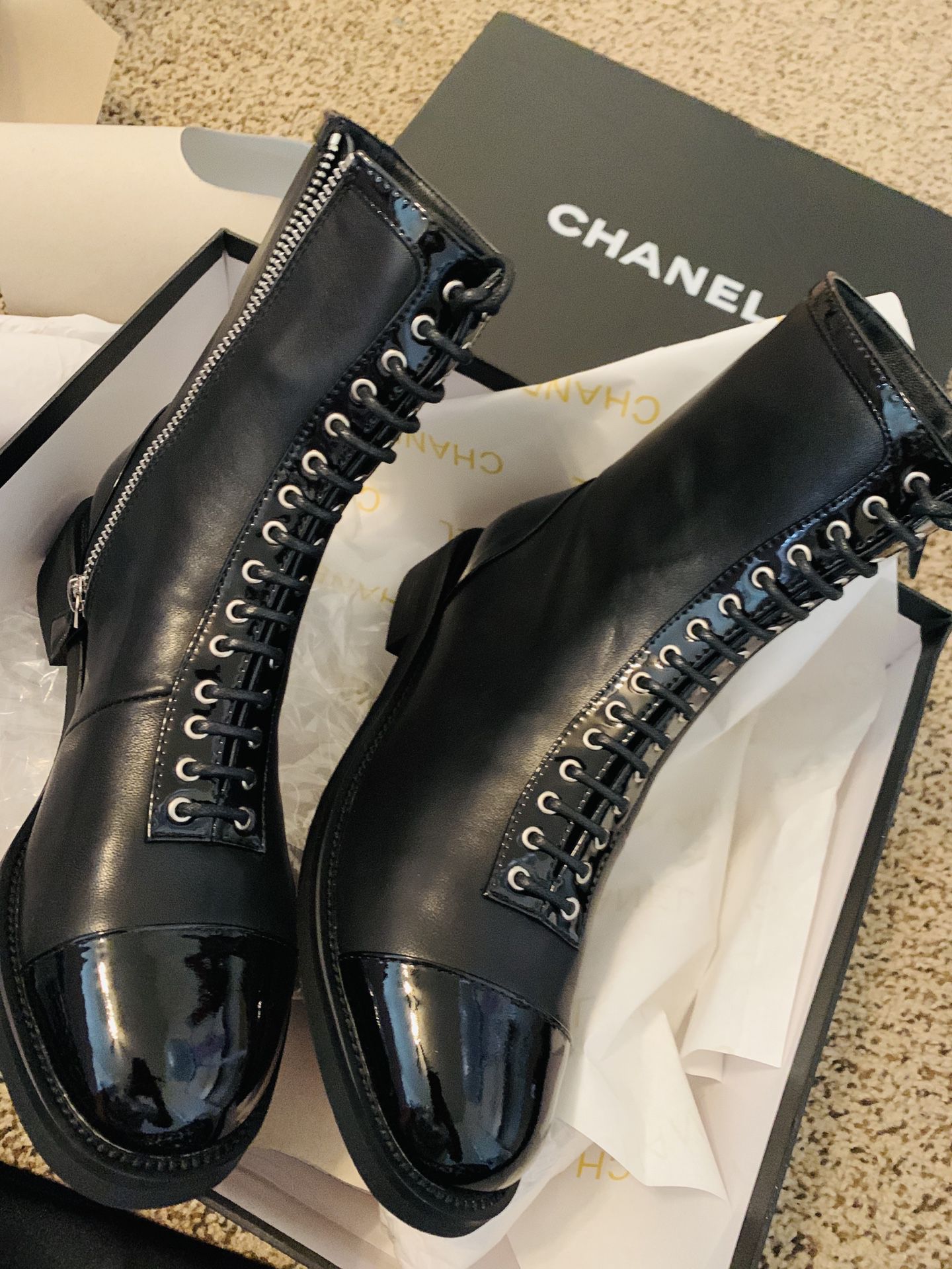 Chanel shoes boot brand new size 37C