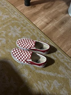 Red/white Vans Slightly Worn 20$