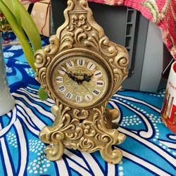 🕰️ Rare Antique MAUTHE Bronze Gilt Louis XV Rococo Style Mantle Clock 
