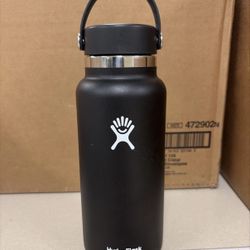 Hydro Flask 32oz Wide Mouth Bottle - Black: Double-Wall, BPA-Free, Leakproof