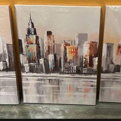 New New York City Pictures on Canvas 3 Pack. Ready To Hang