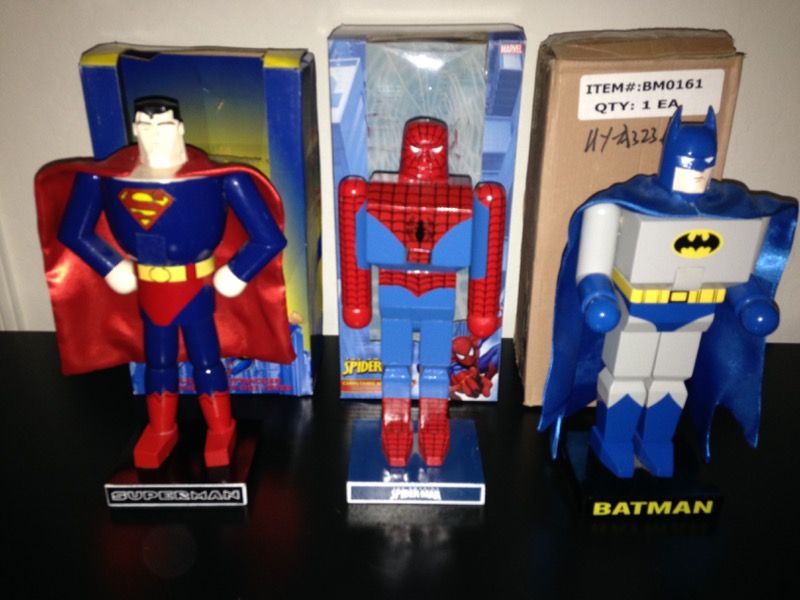 Super Hero Nutcrackers - Spiderman, Superman & Batman
