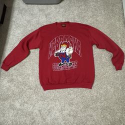 Vintage TSI Nebraska Cornhuskers Husker's 90's Football XL Sweatshirt Red USA