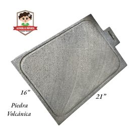 Comal De Piedra Volcánica Cuadrado