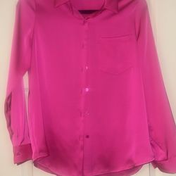 Womens Skies Are Blue Silk Blouse