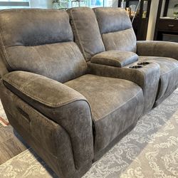 Power Double Recliner Sofa Couch