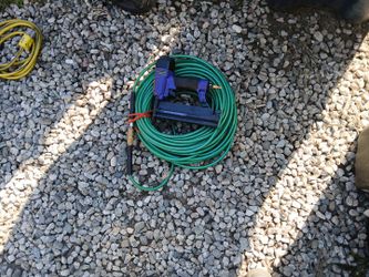 100'x 1/4" Air Hose  & Brad Nail Gun 1" 1/4 & 2" Nails