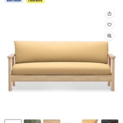 Wheat color futon COVER ONLY.