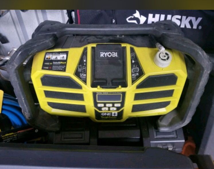 Ryobi 18V Toughtunes Radio/Charger P745 and 1/4” 18v Lithium Impact Driver Drill