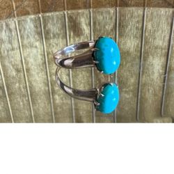 Beautiful  14k Yellow Gold Women’s Turquoise Ring From Iran