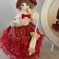 George Good Collection Parasol Girls Revolving Music Doll