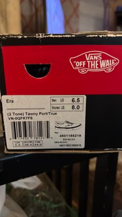 Vans 2 tone Tawny Port sneakers