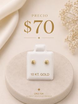 ✨ 10K Gold Stud Earrings for Girls ✨