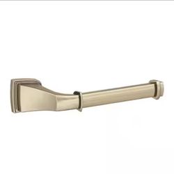 Amerock Revitalize 7-7/8 in. (200 mm) L Single Post Toilet Paper Holder in Golden Champagne