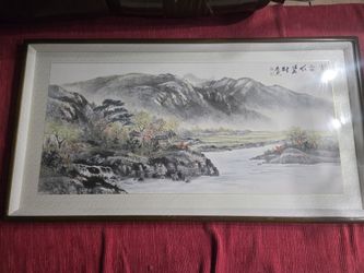Framed Traditional Chinese Landscape Art
