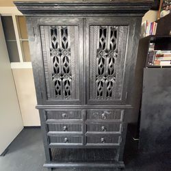 Black Painted Armoire 
