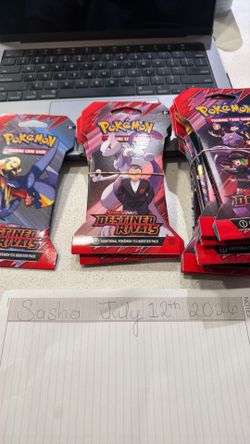 Sealed Pokémon Destined Rivals Booster Packs (Sleeved)