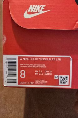 W NIKE COURT VISION ALTA LTR  SIZE 8 WOMEN