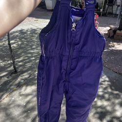 Purple snowsuit