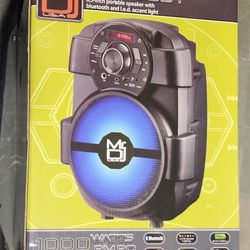 Mr. Dj USA 6.5" Bluetooth Portable Rechargeable PA DJ Party Speaker USB/FM/LED MP3 Player