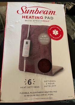 Burgundy Sunbeam Heating Pad with express heat