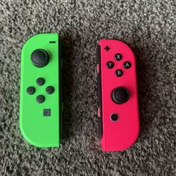Authentic Nintendo switch Joy Cons Neon Pink Neon Green 