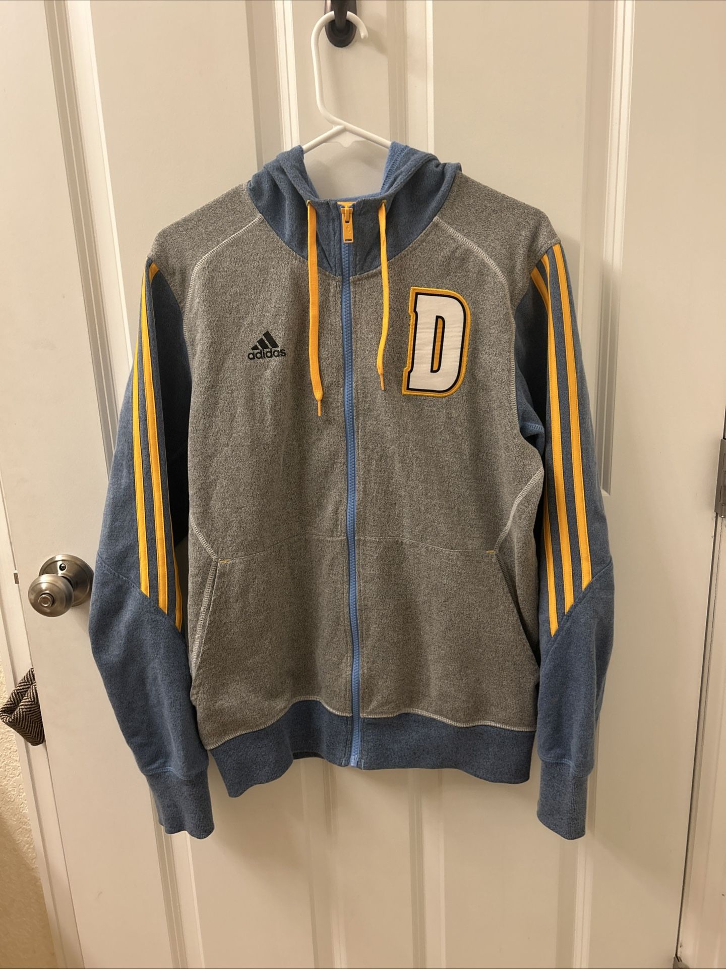 Vintage Adidas Hooded Sweatshirt Denver Nuggets Medium