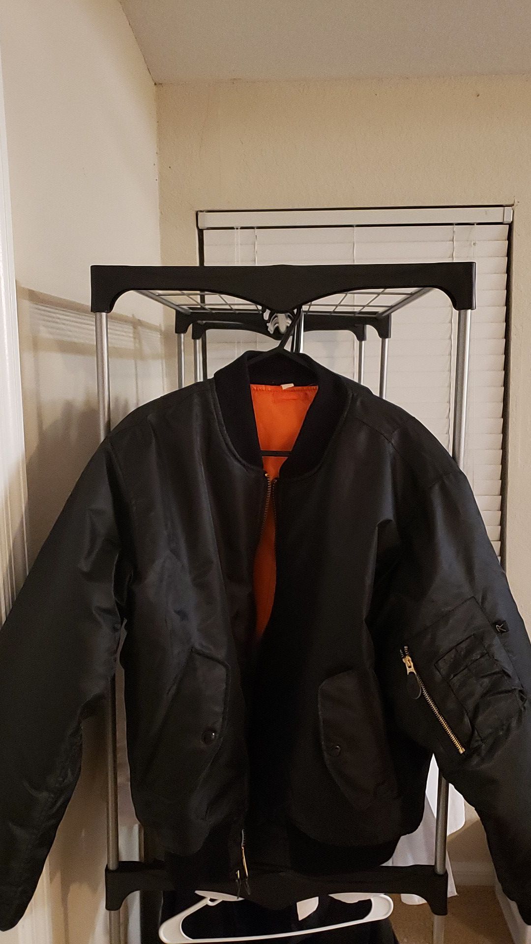 Classic MA-1 nylon flight jacket medium size