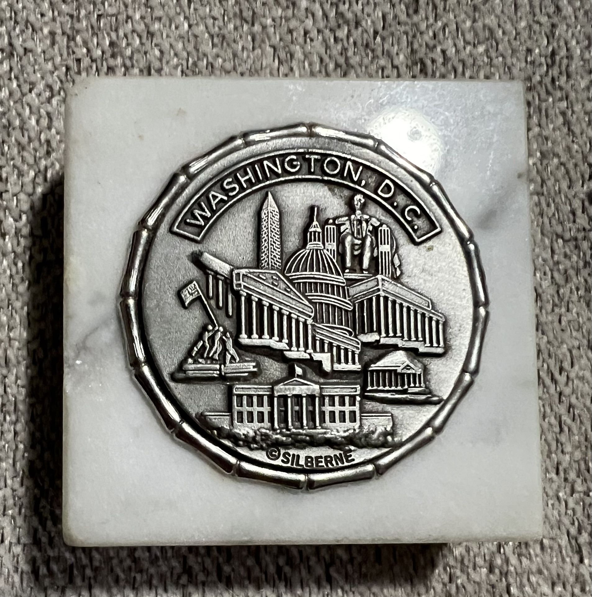 Vintage Marble Washington DC Gift Shop Souvenir Paper Weight