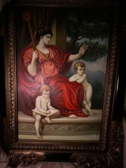Classical Oil Painting in Ornate Gold Frame