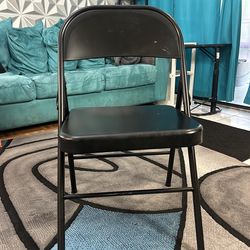 Black Metal Folding Chair