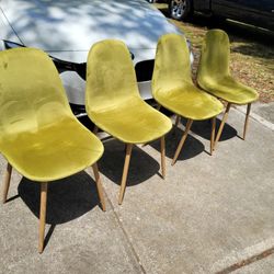 Modern Mid-Century Accent Velvet Chairs Specialll....Set of 4