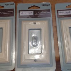 3 brand new Allen+Roth Decorator Single Toggle Wall plates Cosgrove all 3 $ 25