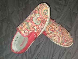 Skechers Paisley Floral Slip-On Sneakers