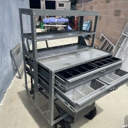 Shelving Unit With Drawers For Cargo Van 