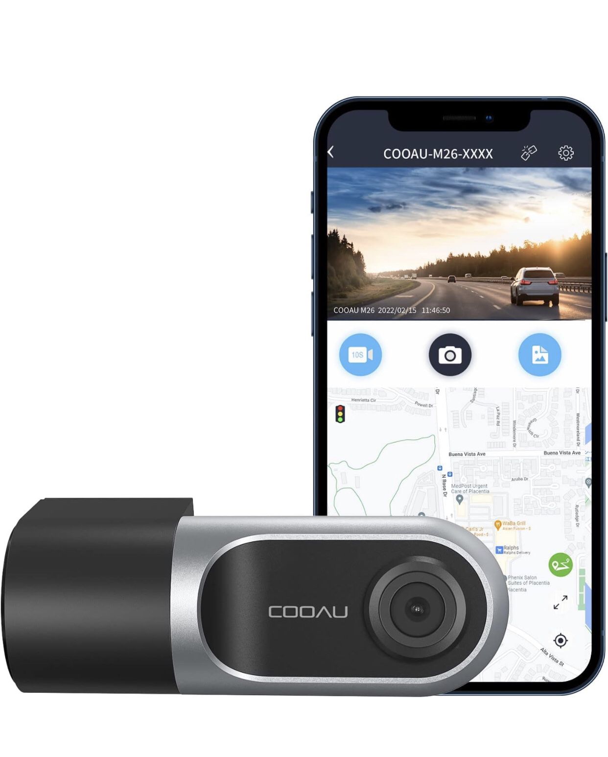 1080P FHD Dash Cam, Smart Dash Camera for Cars, 360 Degree Rotation, Mini Car Camera Recorder wif Infrared Night Vision