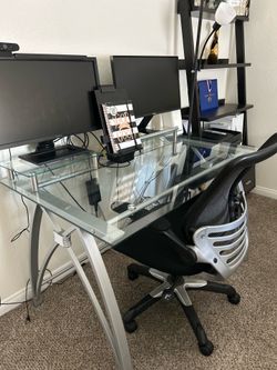 Sleek Glass computer desk