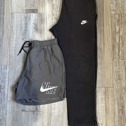 Nike sweats and swim shorts