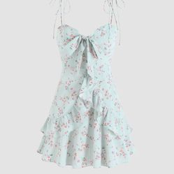 Cider Blue Floral Dress